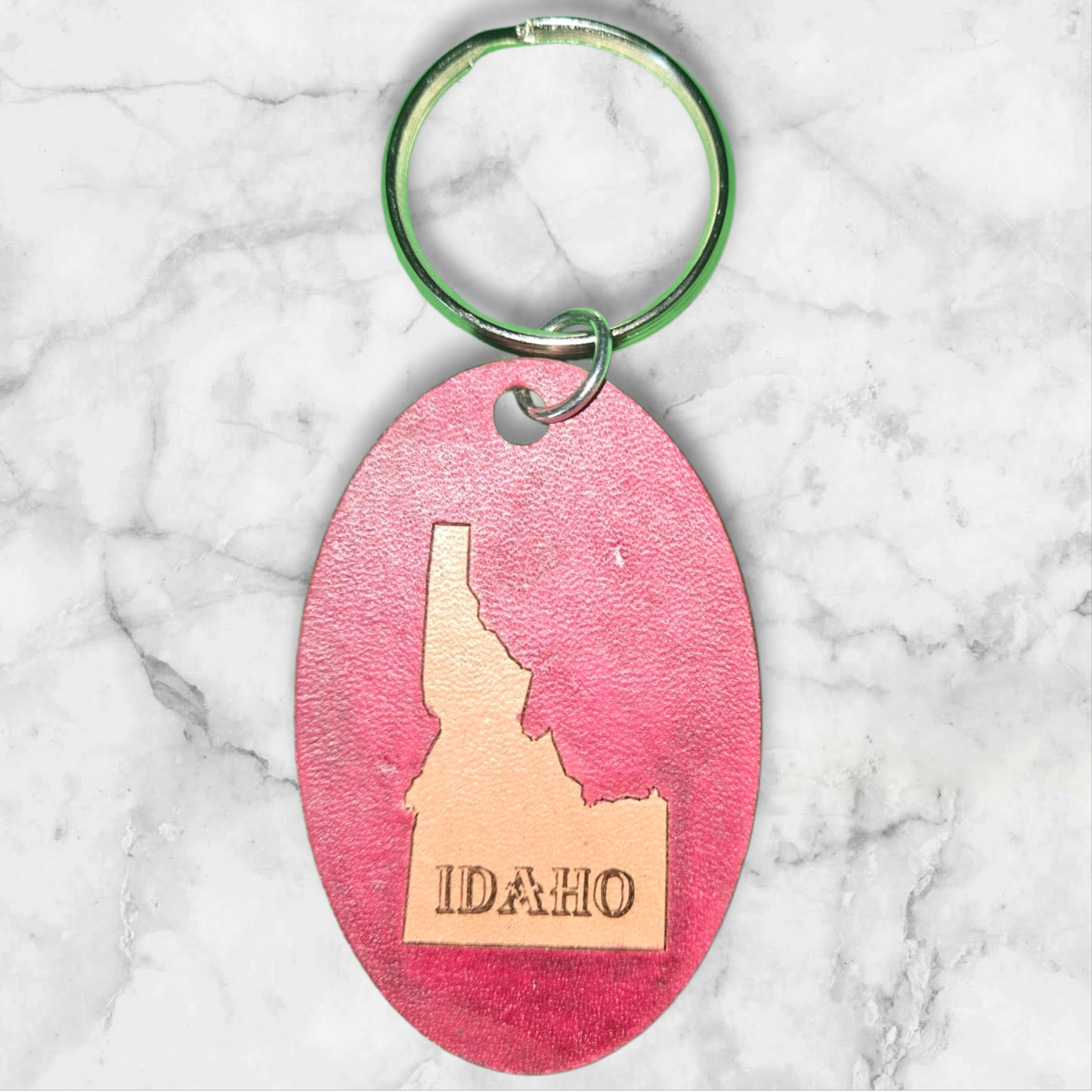 Oval Idaho Keychain