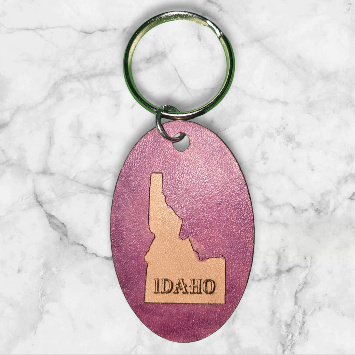 Oval Idaho Keychain