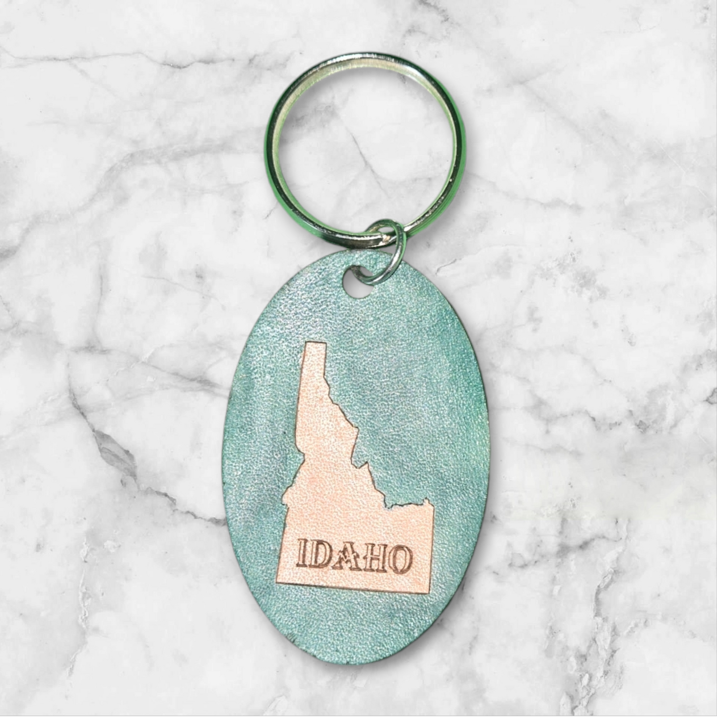 Oval Idaho Keychain
