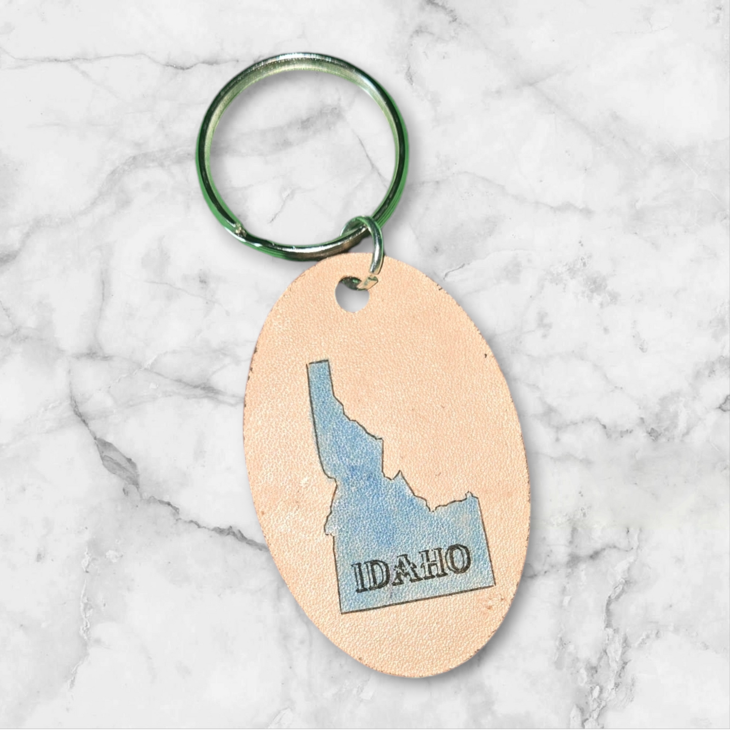 Oval Idaho Keychain