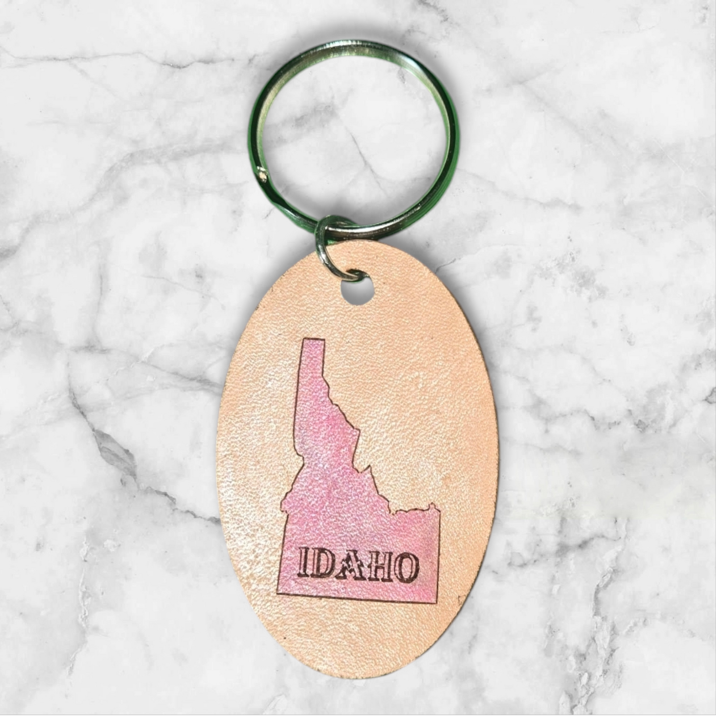 Oval Idaho Keychain