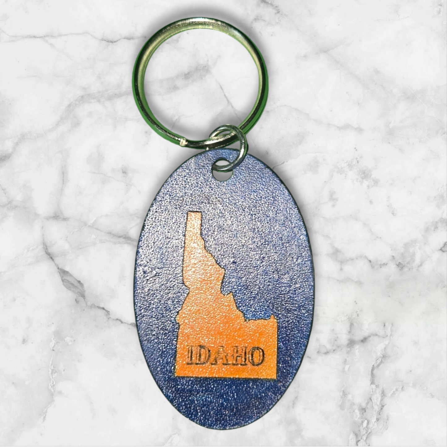Oval Idaho Keychain