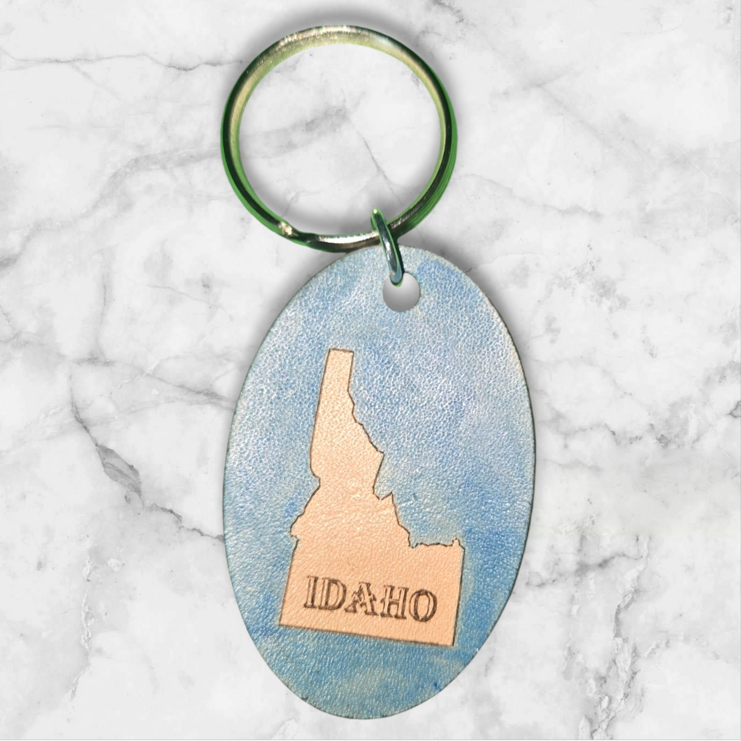 Oval Idaho Keychain