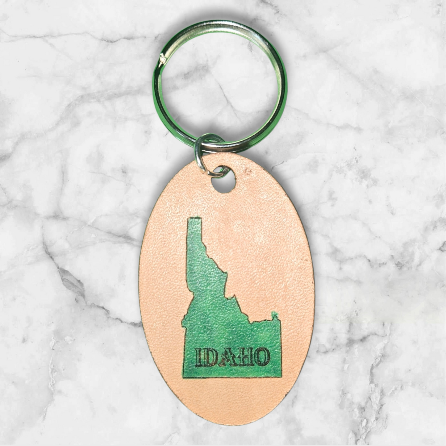 Oval Idaho Keychain